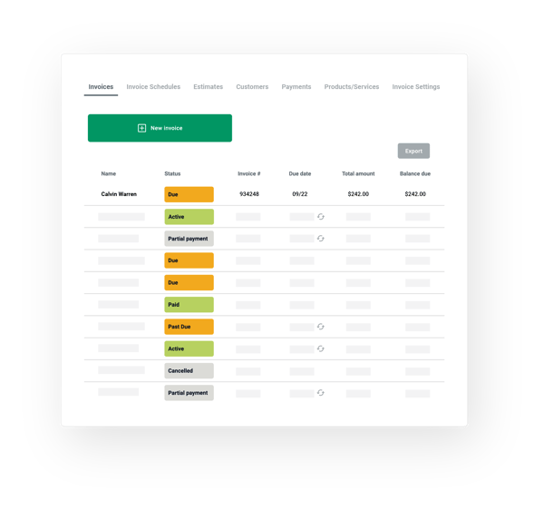 Autobooks-invoices-listing